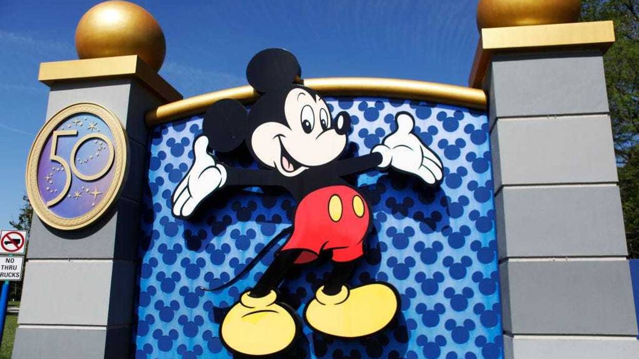 A view of the entrance of Walt Disney World on March 22, 2022 in Orlando, Florida.