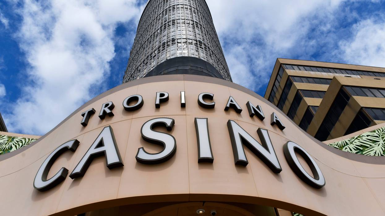 A view of the exterior of the Tropicana Casino Resort in Atlantic City.