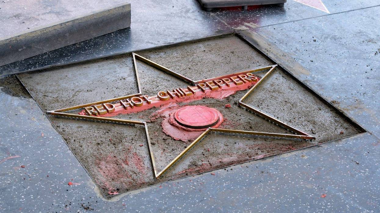 A view of the Red Hot Chili Peppers' star on the Hollywood Walk of Fame