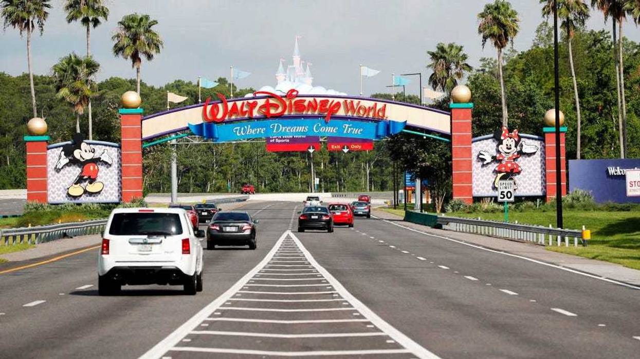 A view of the Walt Disney World theme park entrance on July 11, 2020 in Lake Buena Vista, Florida.