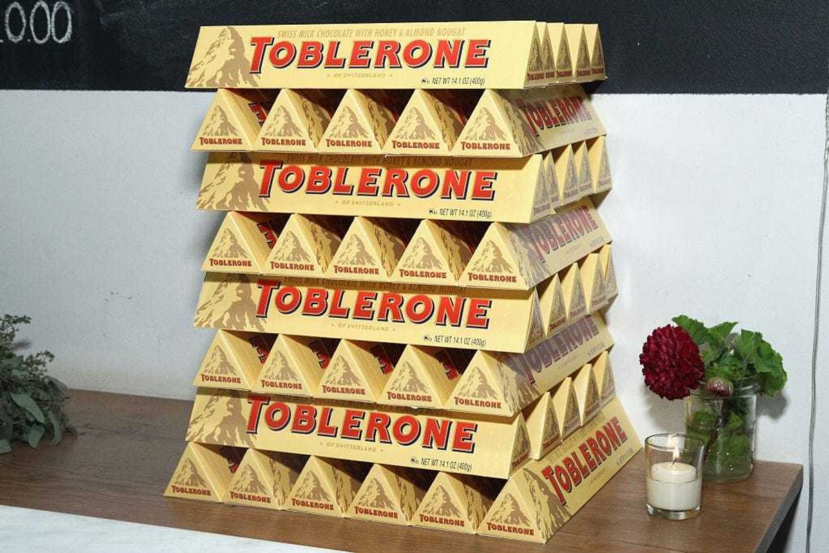 A view of Toblerone chocolate bars on October 18, 2014 in New York City.