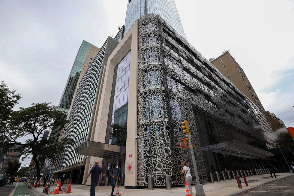 A view of Turkevi Center (Turkish House) building in New York, United States on September 16, 2021. Turkevi Center was opened with a ceremony attended by Turkish President Recep Tayyip Erdogan. The landmark 36-story skyscraper houses the UN permanent mission of Turkey as well as the Turkish Consulate General.