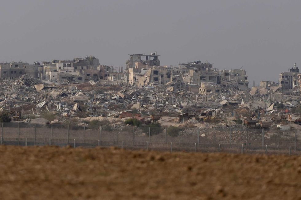 A view over the Northern Gaza Strip as seen from the Israeli side of the border on December 11, 2024 in Southern Israel, Israel.