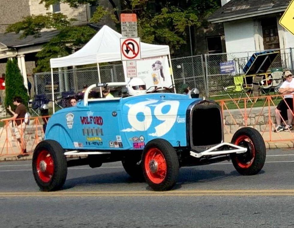 A vintage hot rod at Coatesville