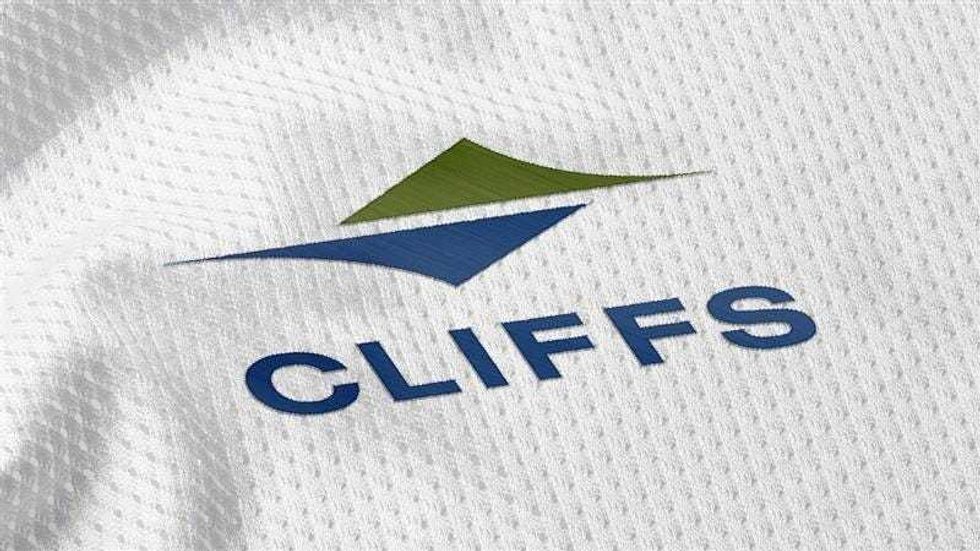 A visual representation of Cleveland-Cliffs new sponsorship patch that will adorn Cavaliers uniforms beginning with the 2022-23 season.