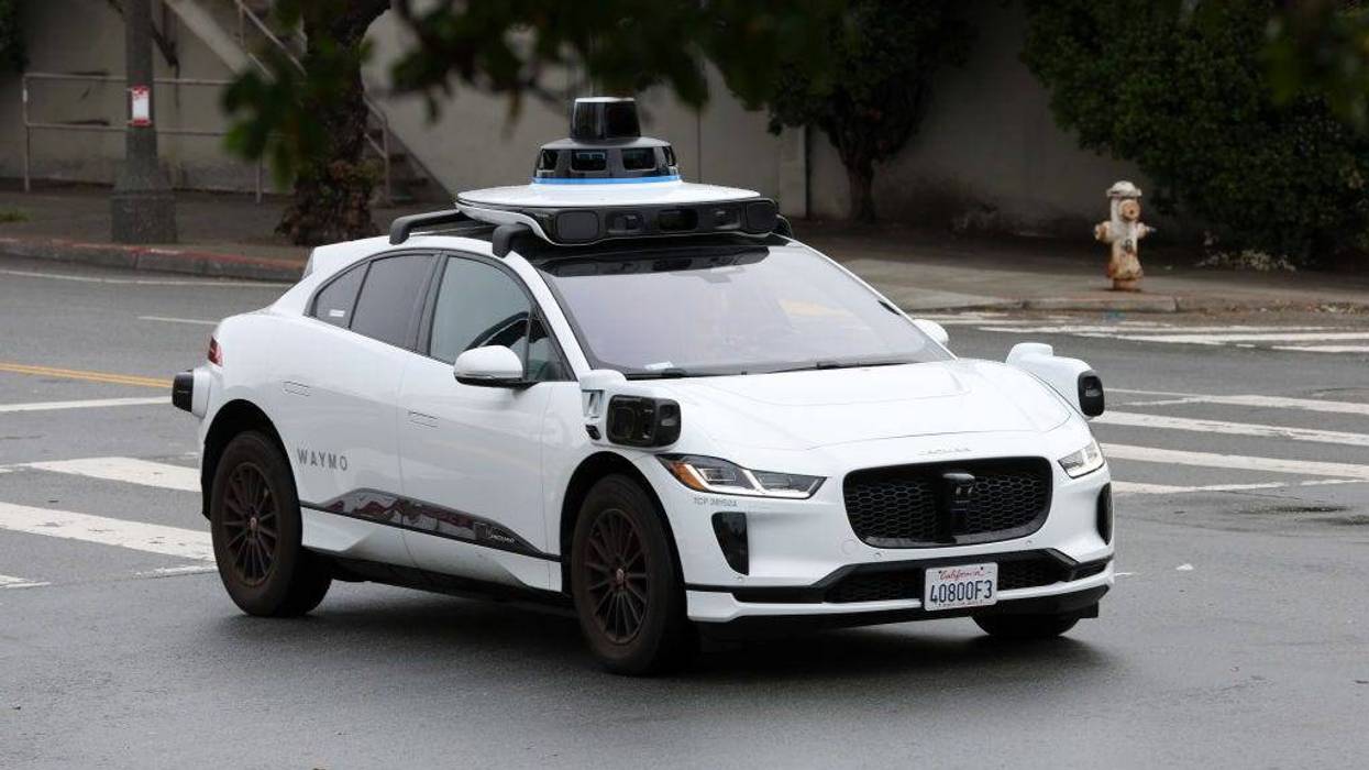 A Waymo autonomous vehicle drives along Masonic Avenue on April 11, 2022 in San Francisco, California.