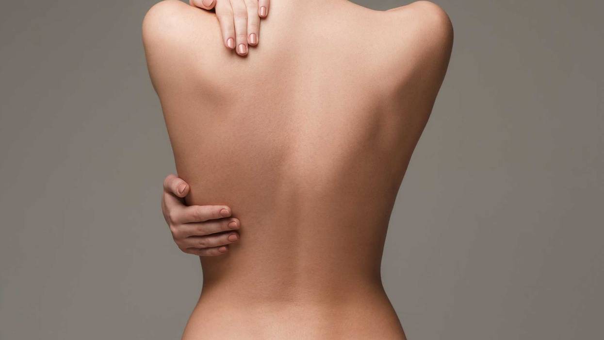 A woman's back