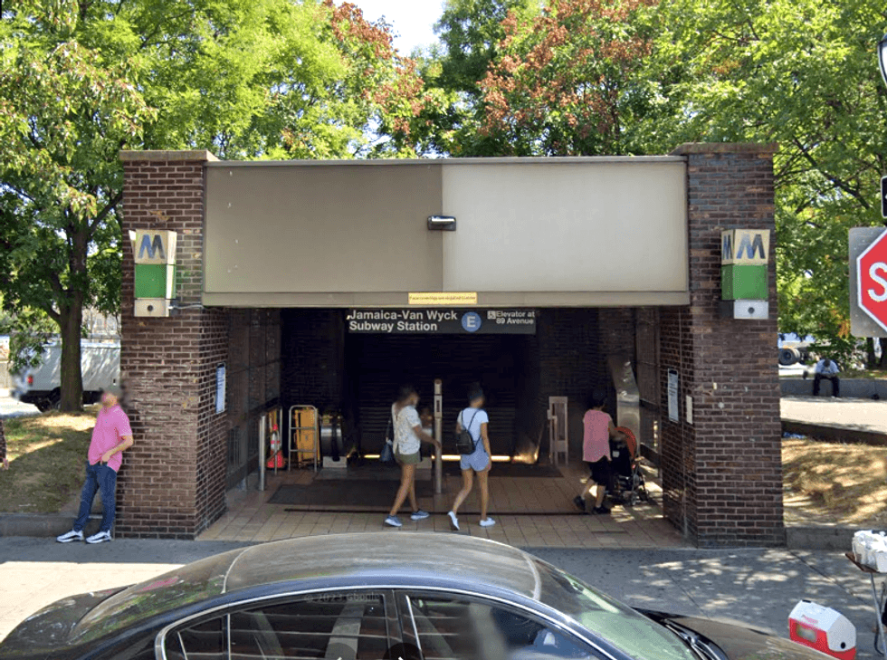 A woman was stabbed in an unprovoked attack at the Jamaica-Van Wyck subway station in Richmond Hill on Sunday night
