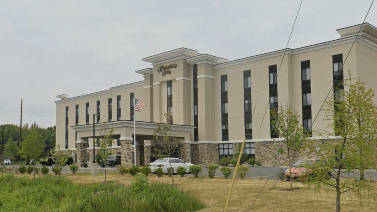 A woman was stabbed with scissors on Sunday, March 4, at the Hampton Inn in Old Bridge, New Jersey.