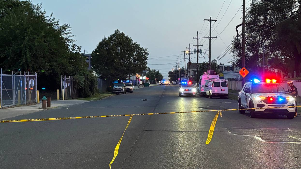 A woman was struck and killed by a pickup truck just as she got out of her own car in Hunting Park early Thursday morning, police said. Officials are looking for the hit-and-run driver.