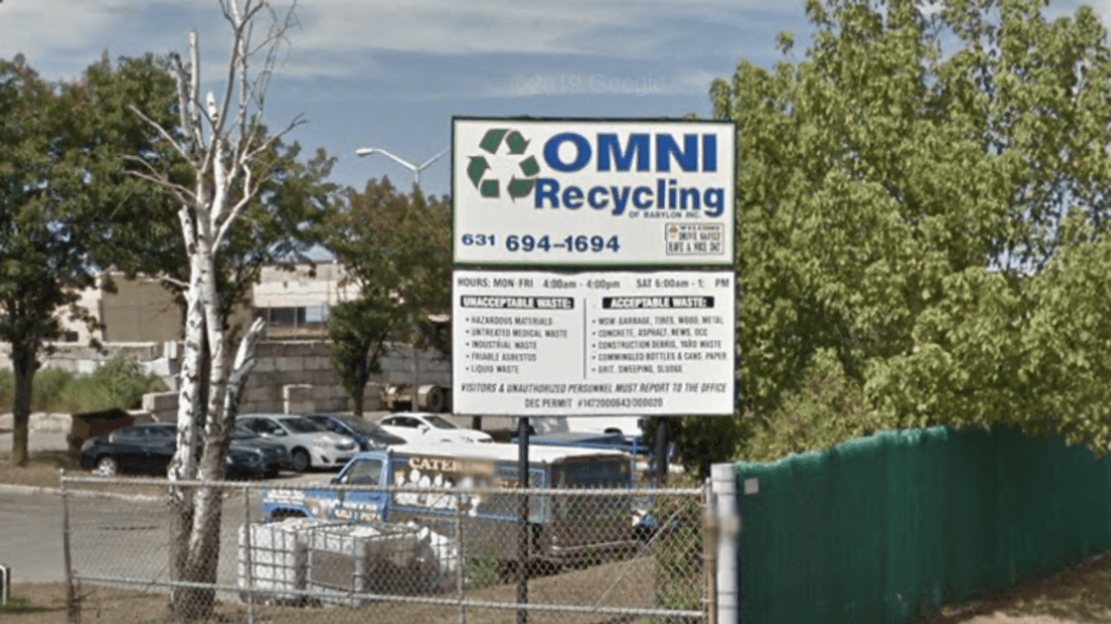 A worker was killed at Omni Recycling in Suffolk County Monday.