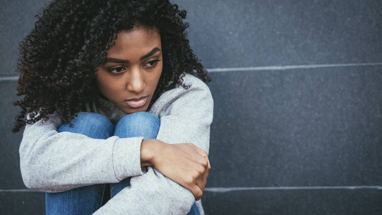 A young woman, mental health.