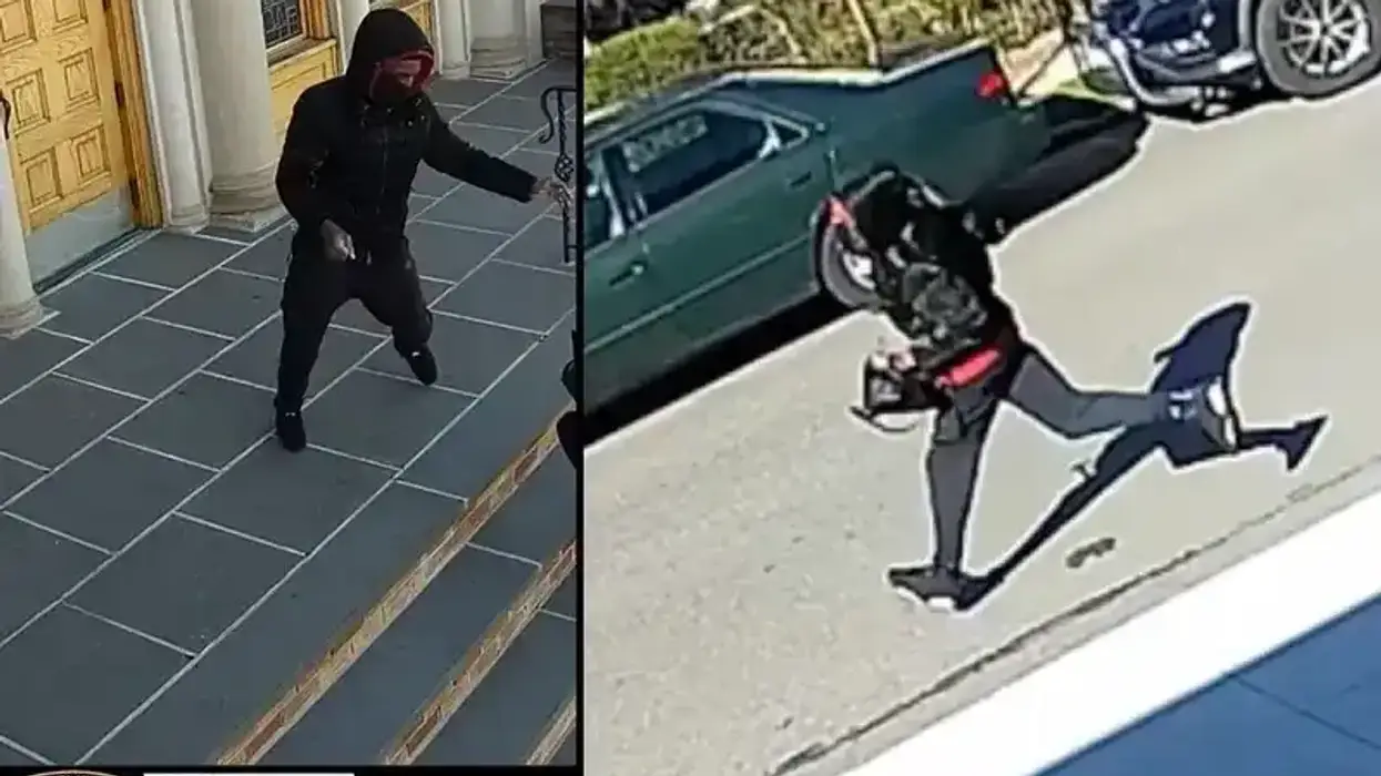 A16-year-old boy was arrested for allegedly punching a woman in the face and knocking her down a Queens church staircase on April 7, 2024.