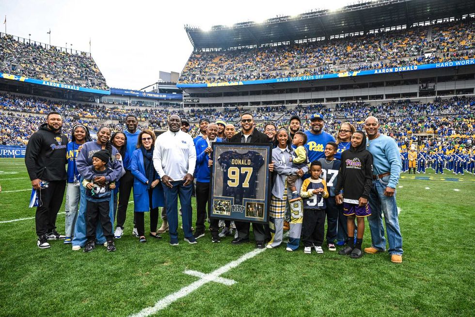 Aaron Donald with family