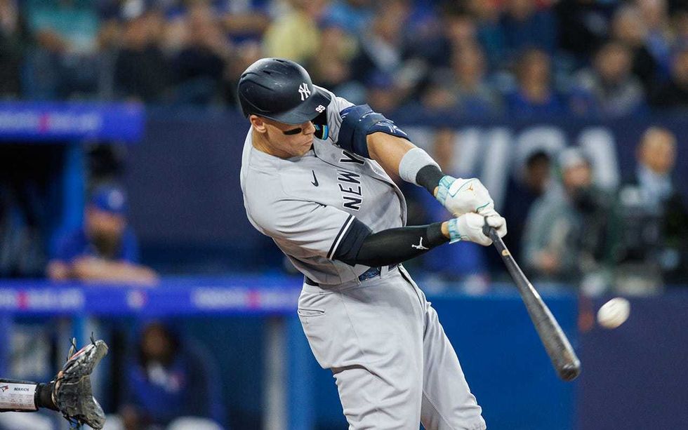 Aaron Judge homers against the Blue Jays