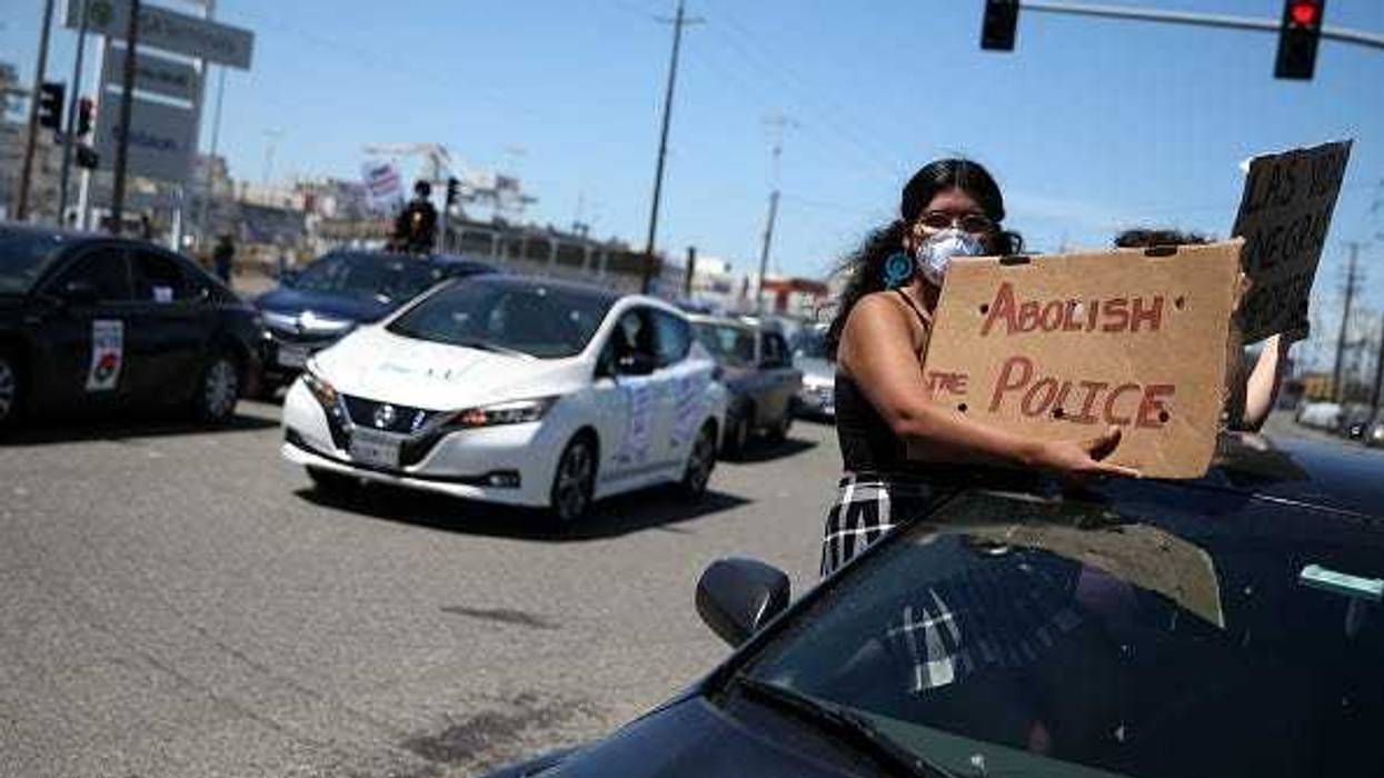 Abolish the police sign Oakland