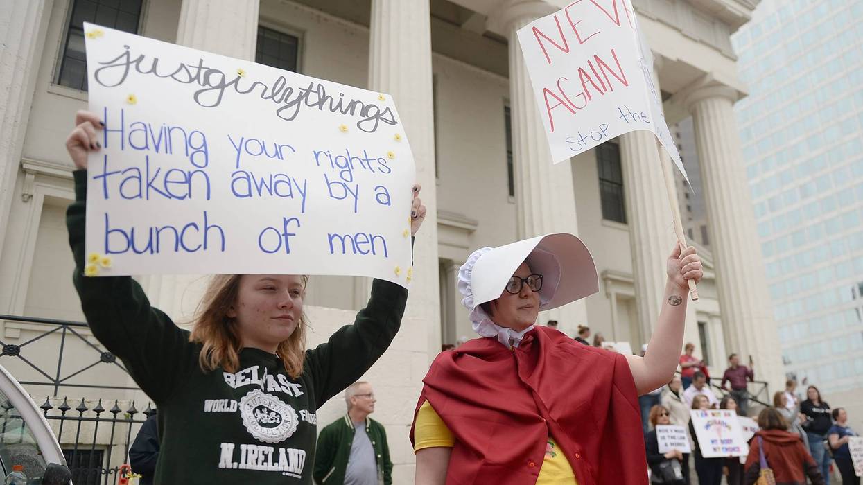 Abortion rights protestors in St. Louis