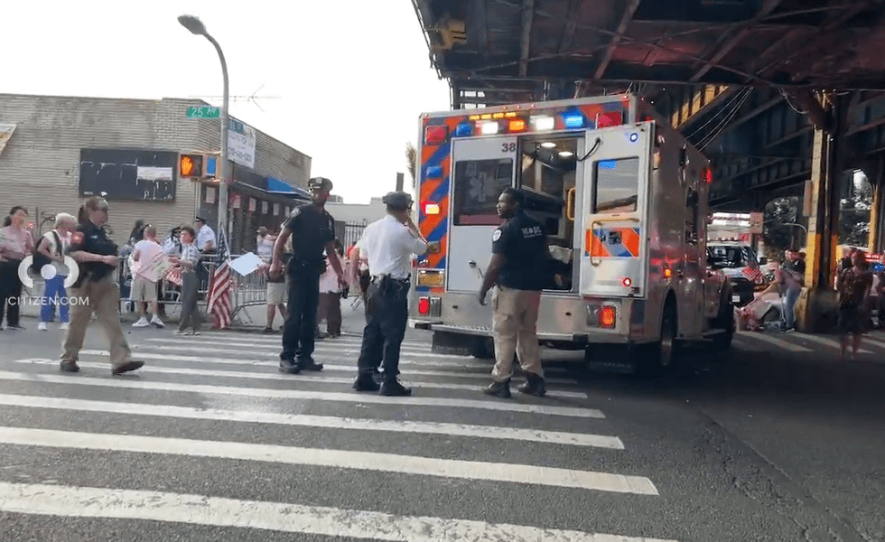 About 150 gathered in Bensonhurst, Brooklyn on Wednesday morning to protest the construction of a new homeless shelter, and police responded to the scene.