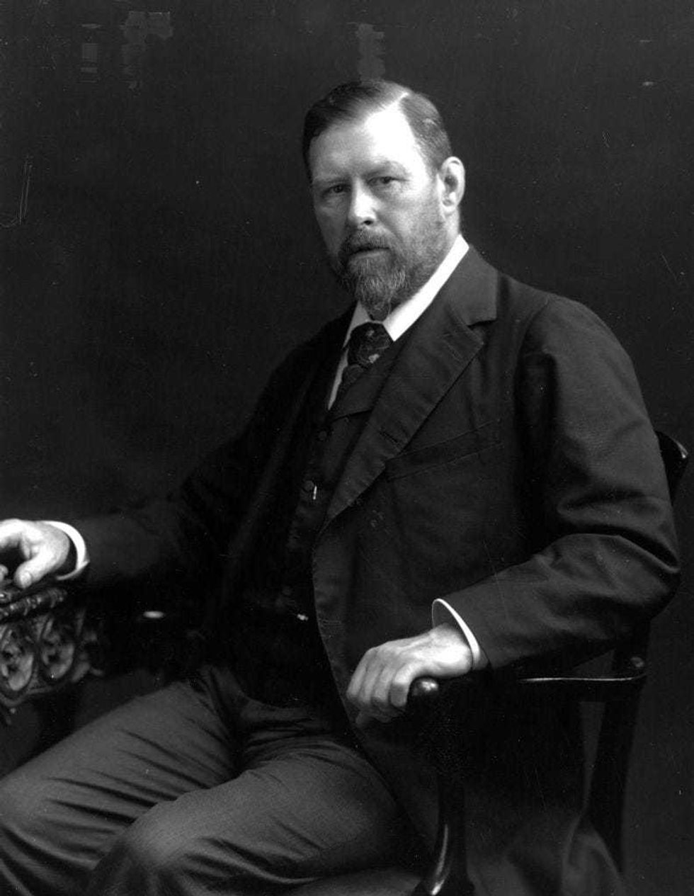 Abraham Stoker (1845 - 1912) the Irish writer who partnered Henry Irving in running the Lyceum Theatre in London from 1878 - 1905. He wrote the classic horror story