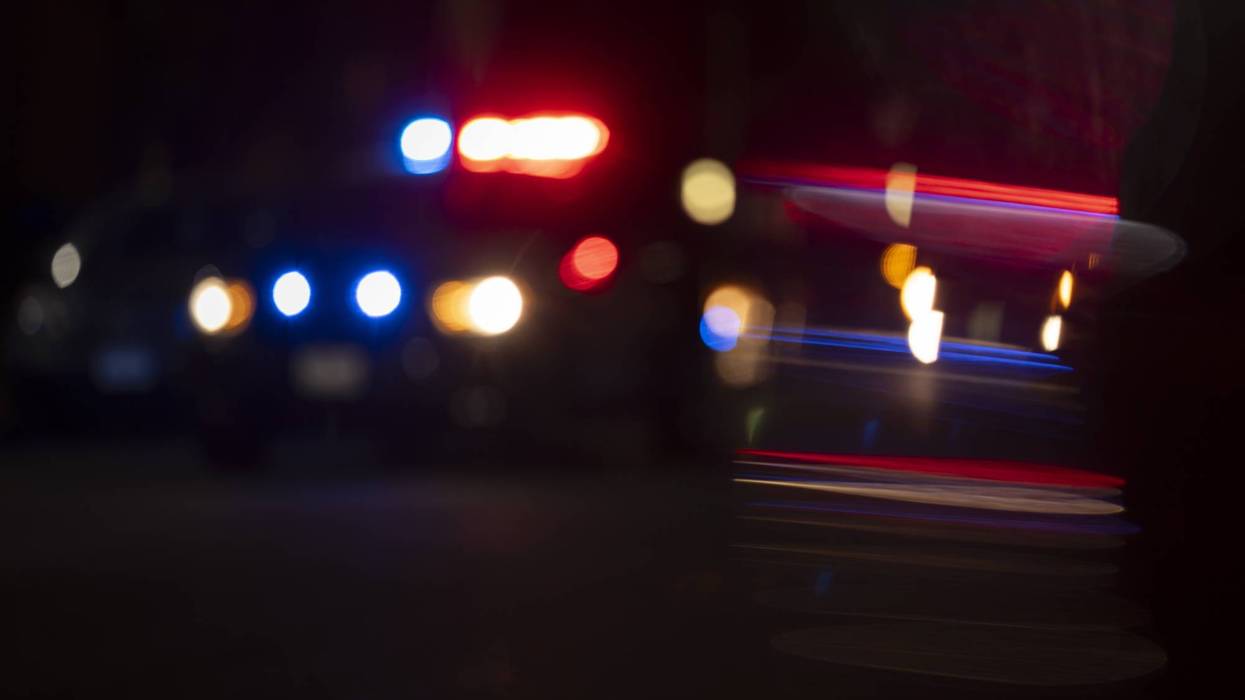 Abstract Police Lights Lens Flare