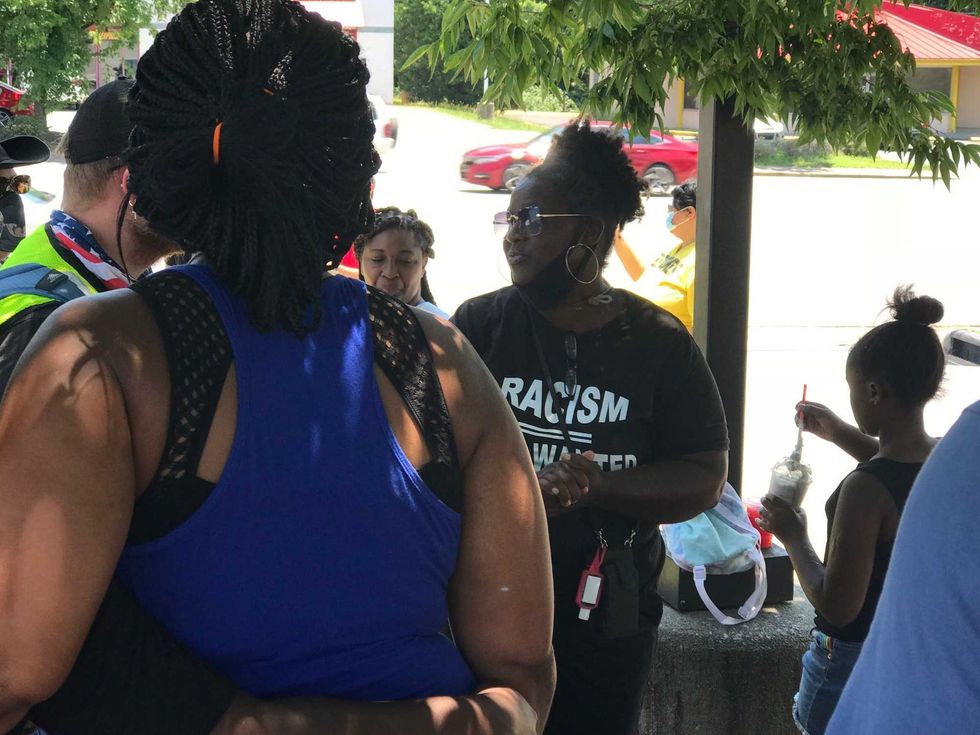 Activist Lisa Bailey Speaks to Protesters - Emily Gill