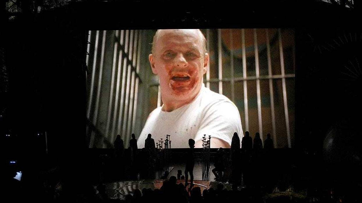 Actor Anthony Hopkins accepts the Scream Legend award onstage during Spike TV's 2008 Scream awards held at the Greek Theater on October 18, 2008