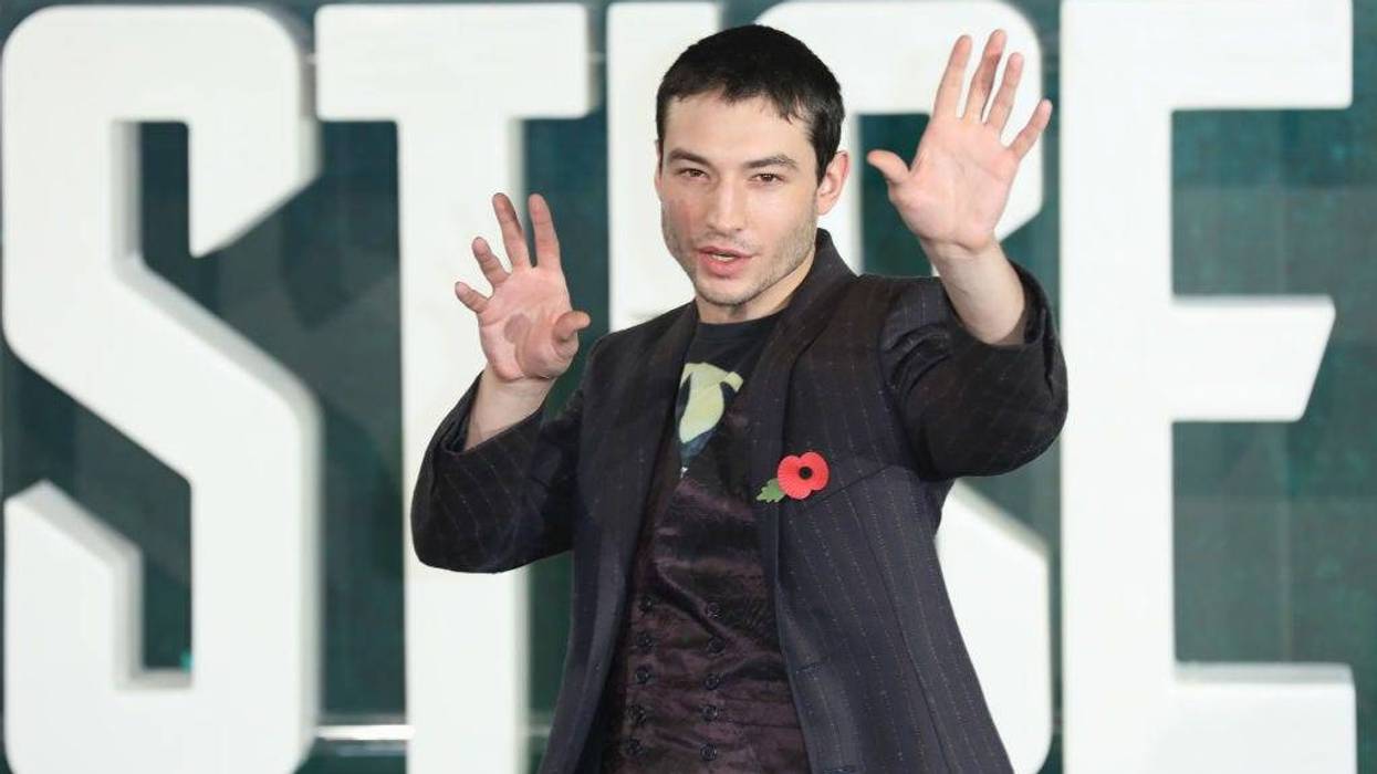 Actor Ezra Miller attends the 'Justice League' photocall at The College on November 4, 2017 in London, England.