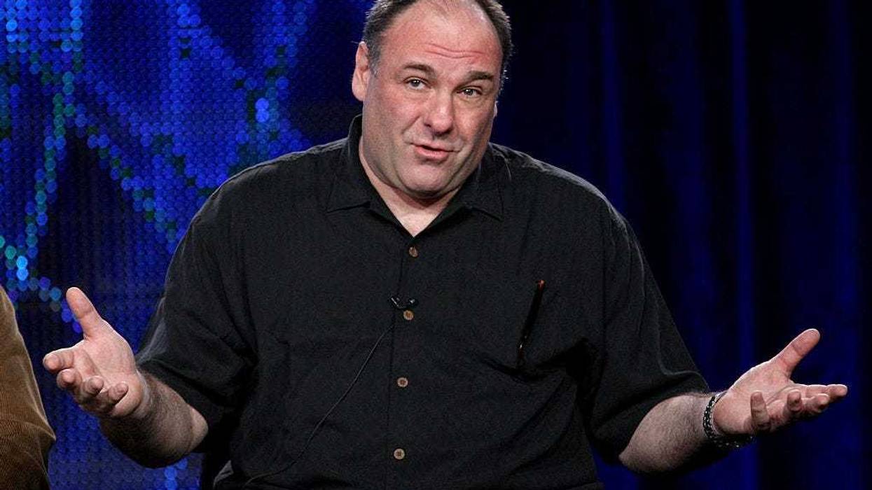 Actor James Gandolfini speaks during the 'Cinema Verite' panel at the HBO portion of the 2011 Winter TCA press tour held at the Langham Hotel on January 7, 2011 in Pasadena, California