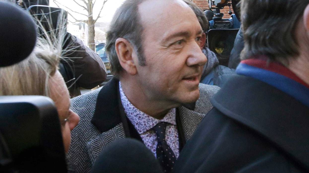 Actor Kevin Spacey arrives at district court on Monday, Jan. 7, 2019, in Nantucket, Mass., to be arraigned on a charge of indecent assault and battery. The Oscar-winning actor is accused of groping the teenage son of a former Boston TV anchor
