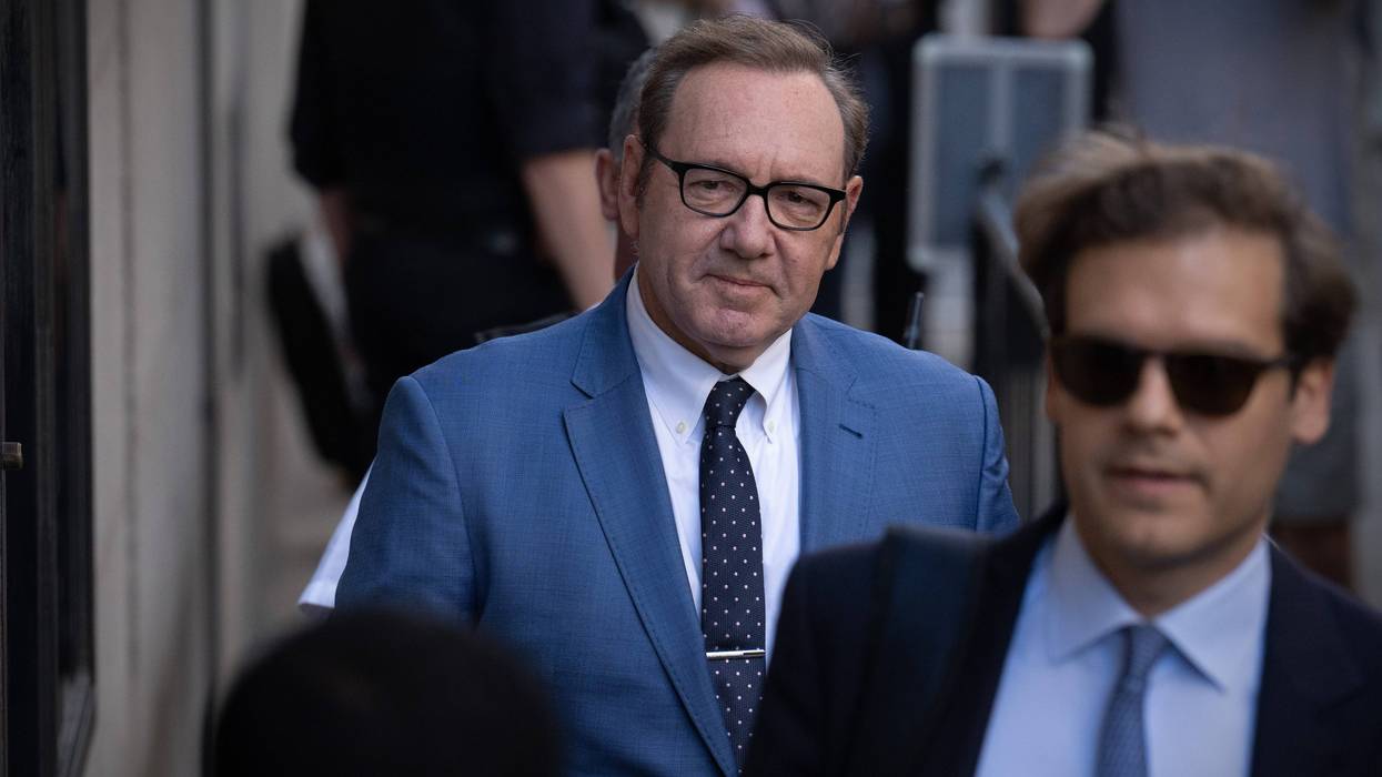 Actor Kevin Spacey arrives at the Central Criminal Court on July 14, 2022 in London, England.