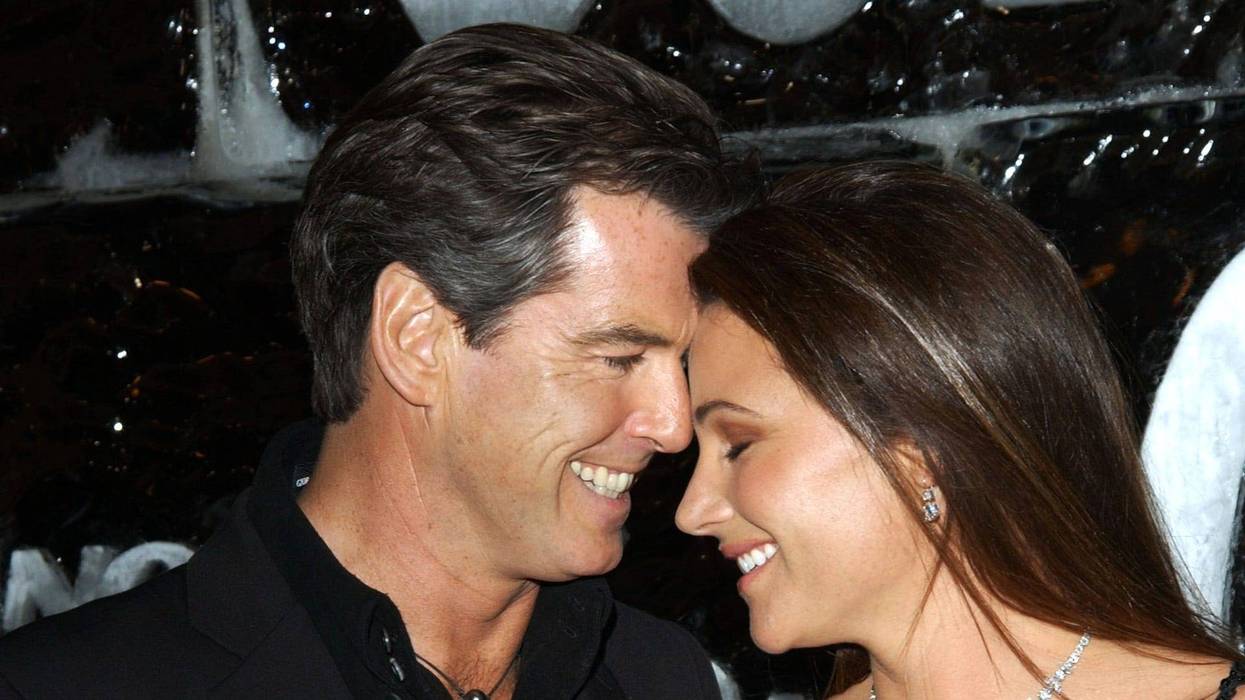 Actor Pierce Brosnan and wife Keely Shaye Smith attend a special screening of "Die Another Day" on November 11, 2002 in Los Angeles, California.