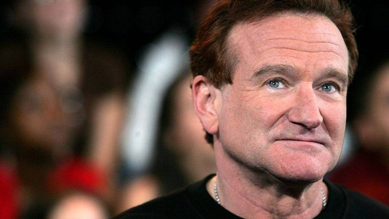 Actor Robin Williams appears onstage during MTV's Total Request Live at the MTV Times Square Studios