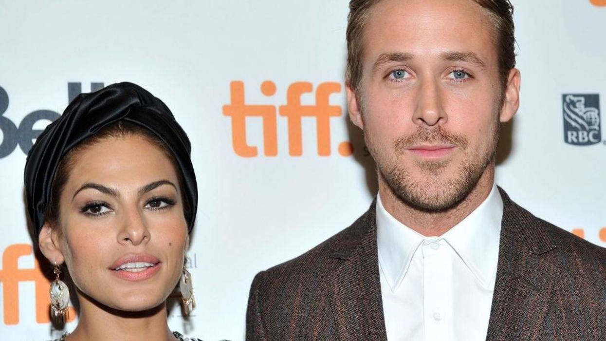 Actors Eva Mendes and Ryan Gosling attend "The Place Beyond The Pines" premiere during the 2012 Toronto International Film Festival at Princess of Wales Theatre on September 7, 2012 in Toronto