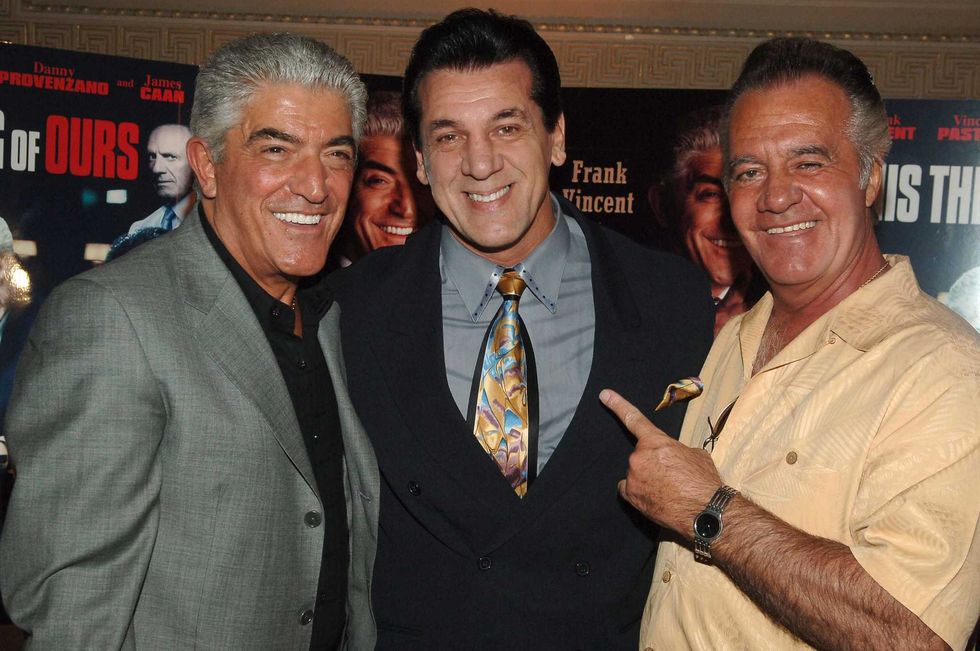Actors Frank Vincent, Chuck Zito and Tony Sirico arrive at the celebration for Frank Vincent