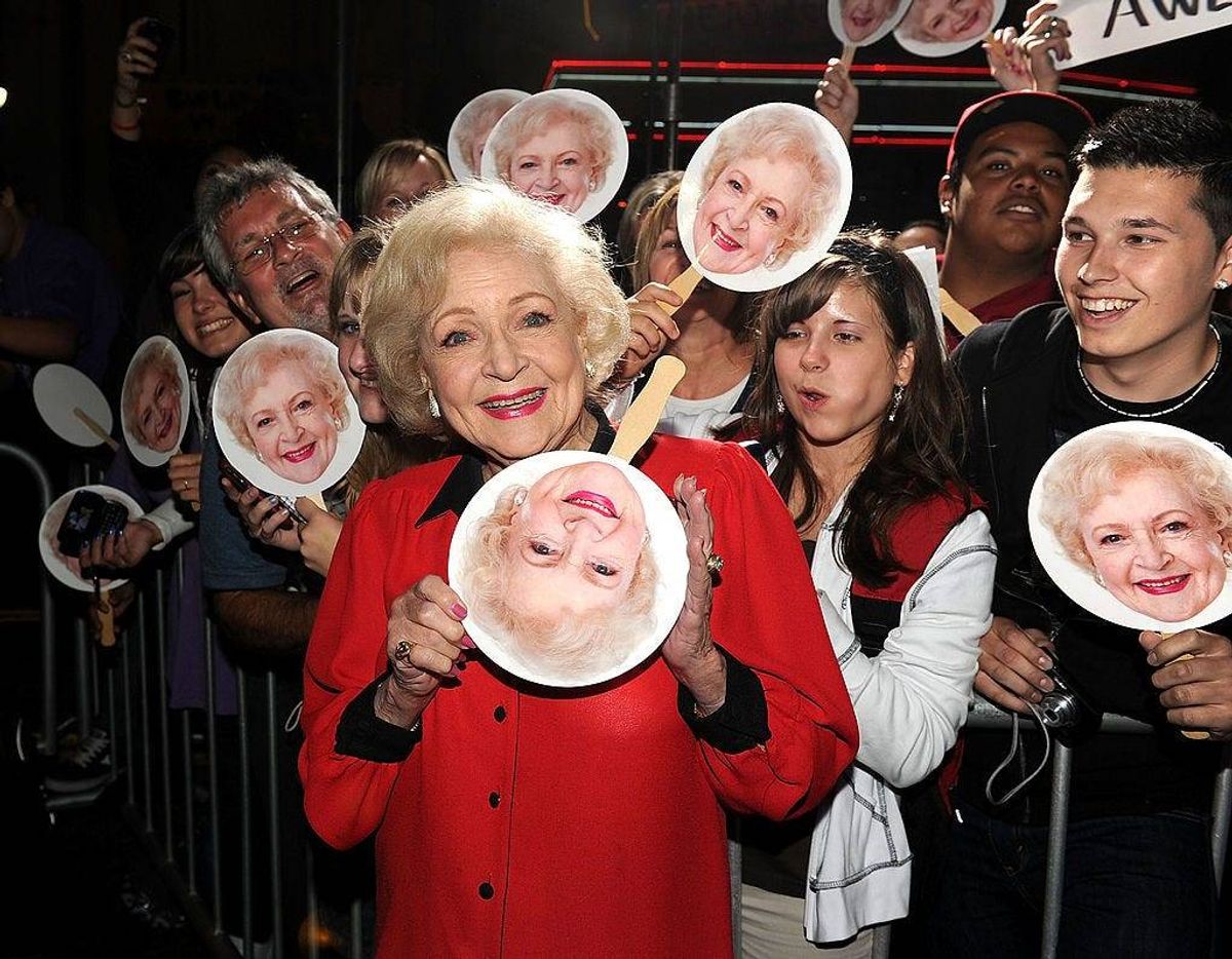 Actress Betty White arrives at the premiere of Touchstone Pictures' "You Again" held at the El Capitan Theatre on September 22, 2010 in Los Angeles, California.