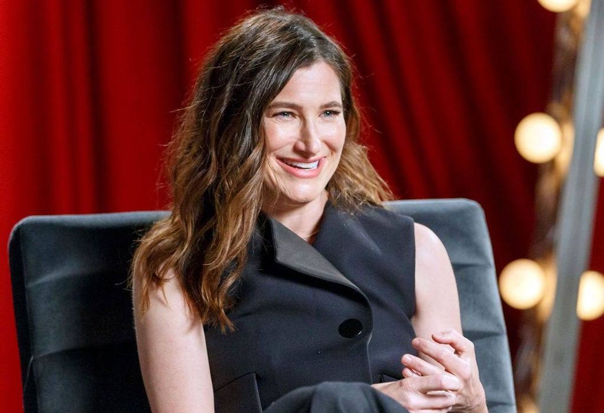 Actress Kathryn Hahn films the IMDb and Funny or Die Digital Series