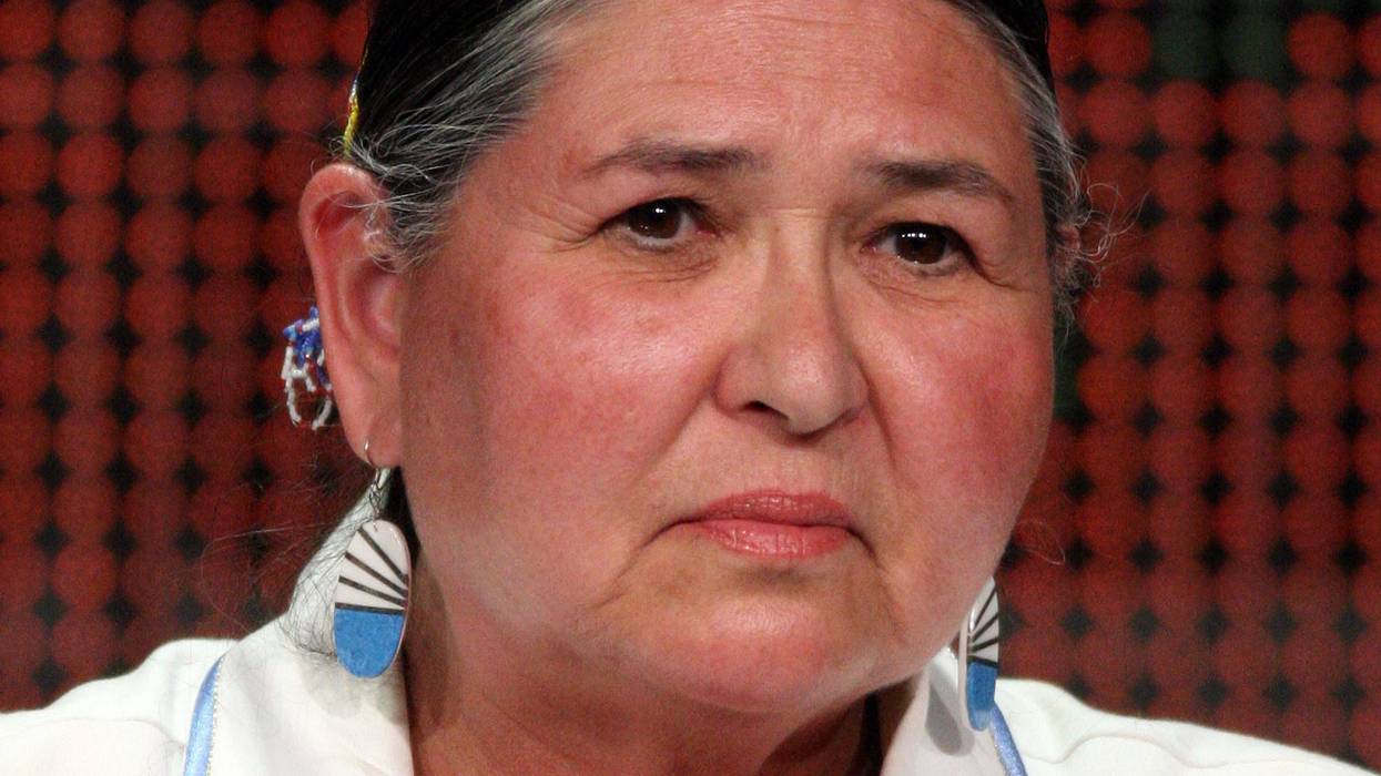 Actress Sacheen Littlefeather of television show "Reel Injun" speaks during the PBS portion of the 2010 Summer TCA Press Tour at the Beverly Hilton Hotel on August 5, 2010 in Beverly Hills, California.