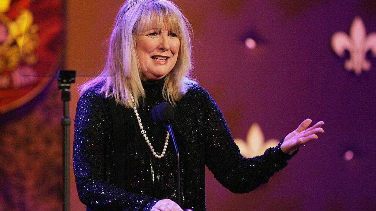 Actress Teri Garr speaks at the 12th Annual "Rock and Royalty to Erase MS" and Tommy Hilfiger Fashion Show at the Century Plaza Hotel on April 22, 2005 in Los Angeles, California.