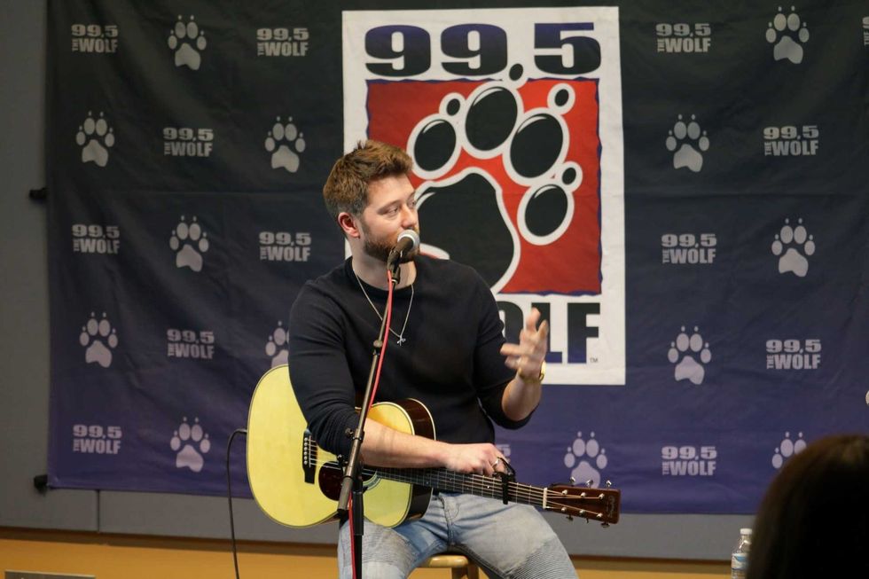 Adam Doleac serenading Tim