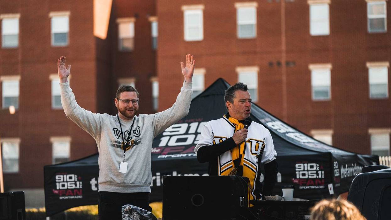 Adam Epstein at the VCU Homecoming block party in February 2023.