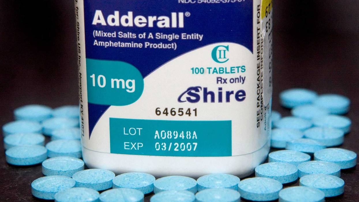 Adderall pills and bottle