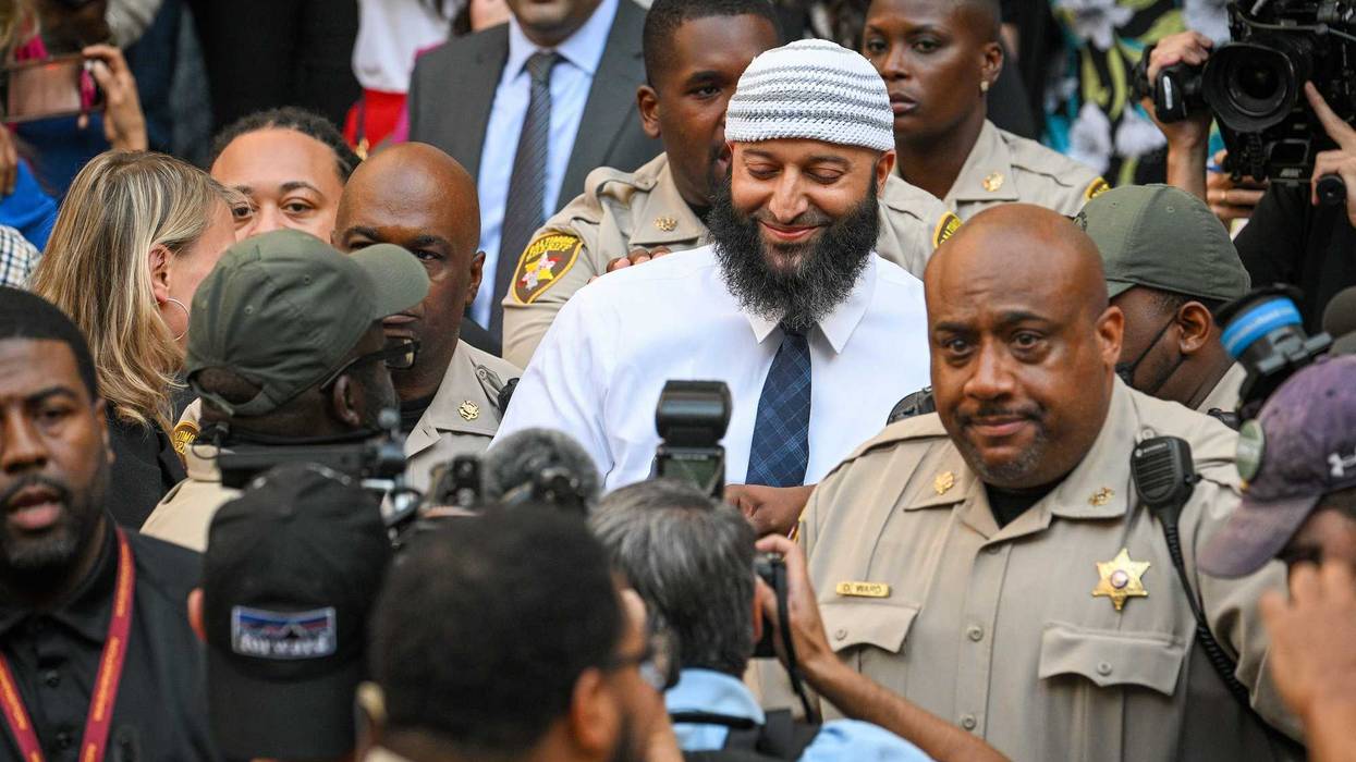 Adnan Syed leaves the courthouse after Baltimore Circuit Judge Melissa Phinn on Sept. 19, 2022, overturned his first-degree murder conviction in the 1999 killing of Hae Min Lee.