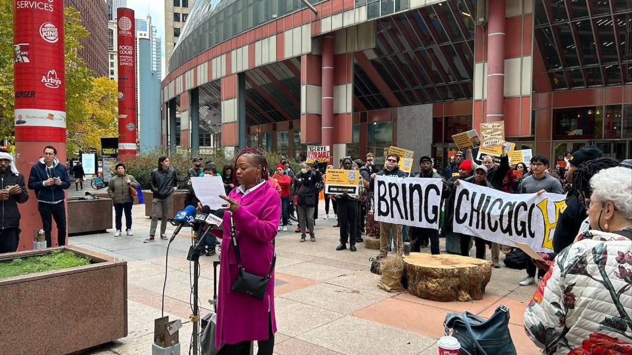 Advocates of the "Bring Chicago Home" ordinance rallied across from Chicago City Hall on Tuesday and called on the City to pass a referendum question over funding housing and programs for homelessness by raising the city's real estate transfer tax.