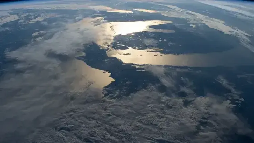 Aerial photo of Michigan taken from International Space Station