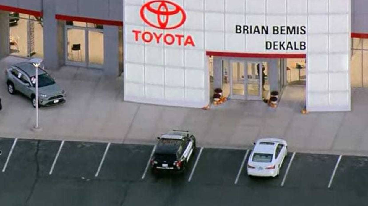 aerial shot of DeKalb Toyota dealership