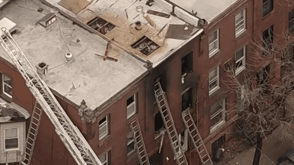 Aerial shot of the 2022 fire in Fairmount.
