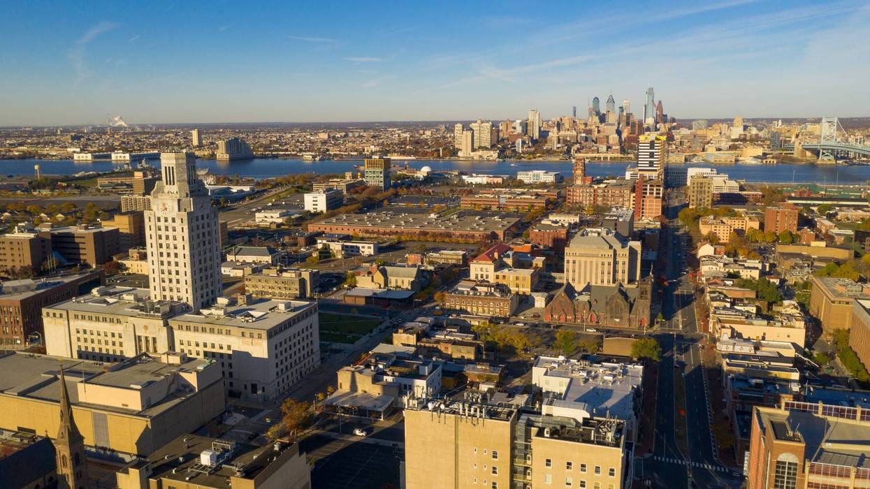 Aerial view of Camden, New Jersey