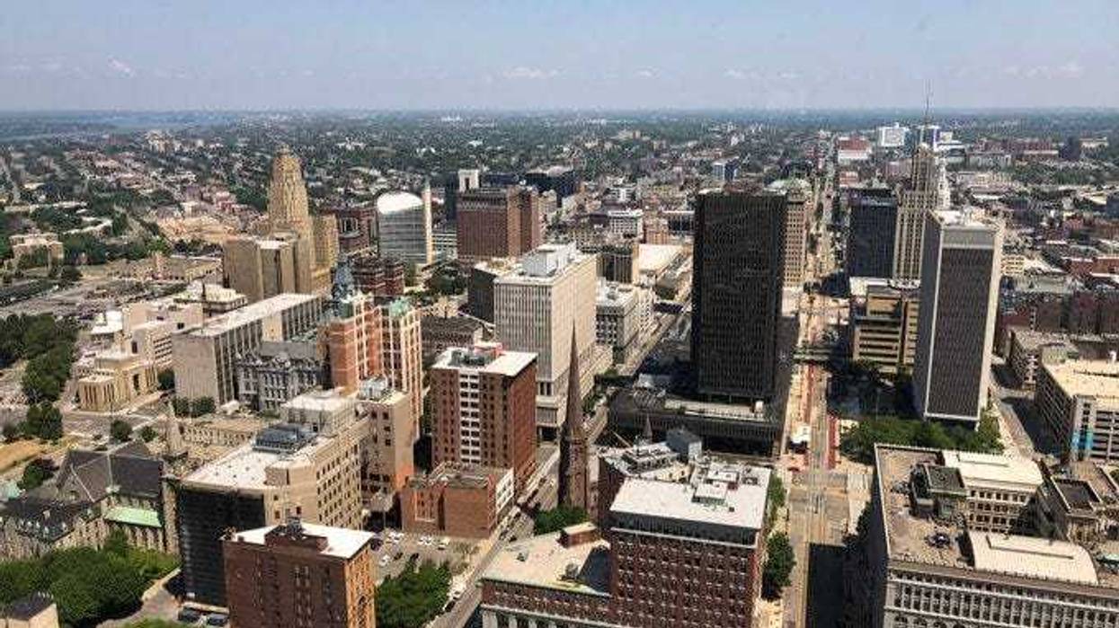 Aerial view of downtown Buffalo