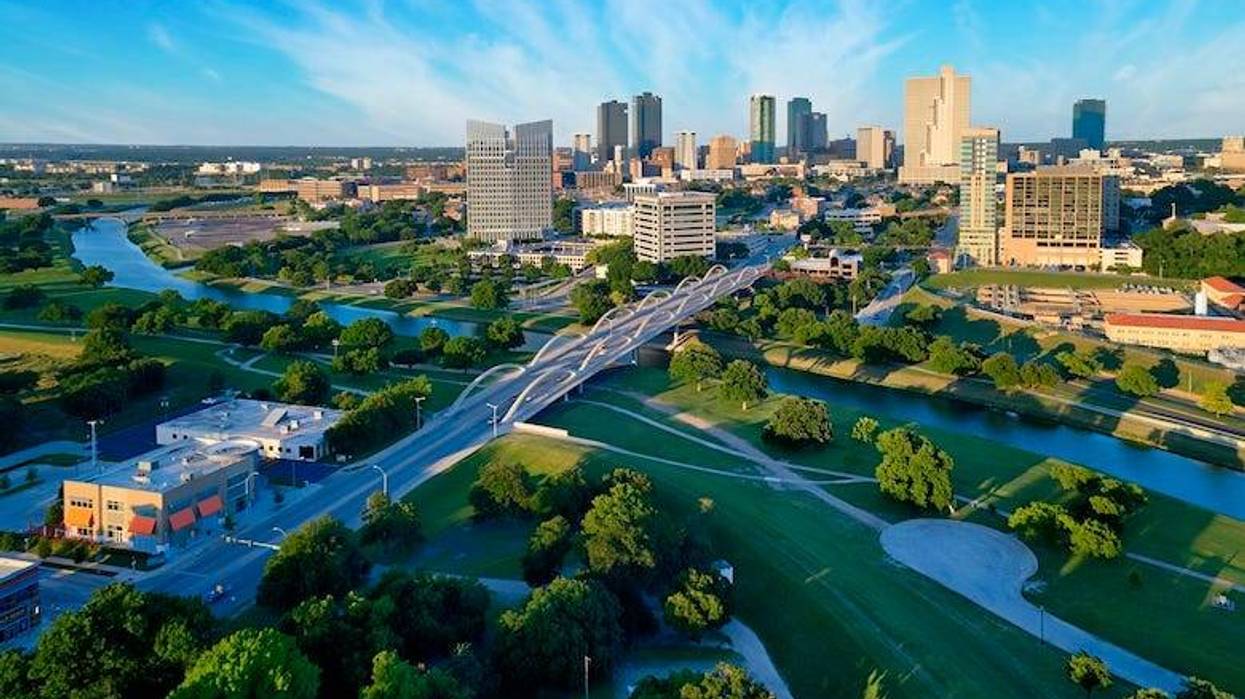Aerial view of downtown Fort Worth, Texas