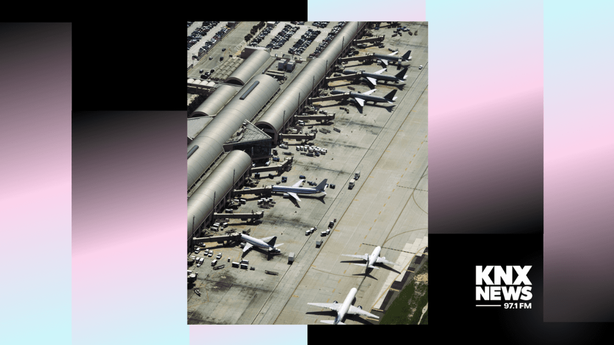 Aerial view of John Wayne Airport, Irvine, California